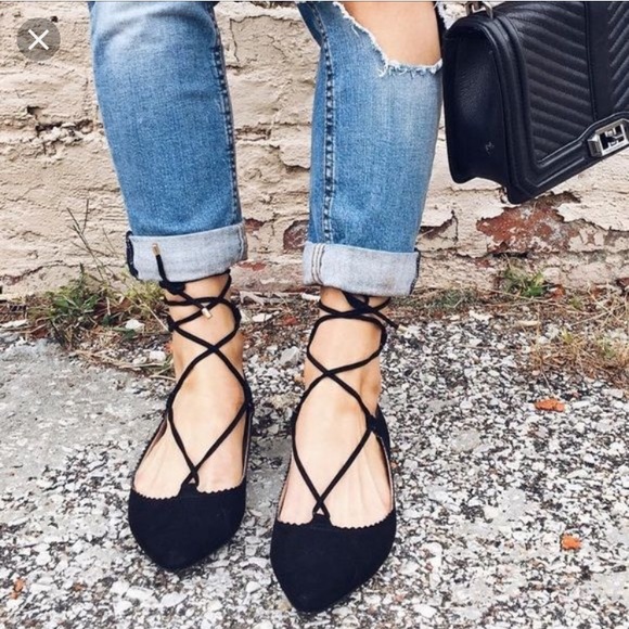 Topshop Ghillie Lace Up flats - Picture 2 of 8